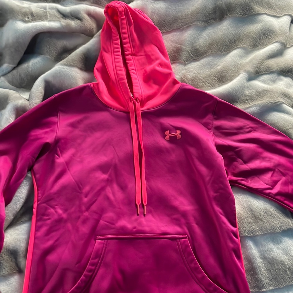 Pink under armor hoodie, size XS